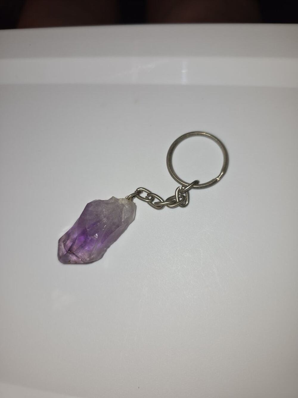 Amethyst Crystal Keychain